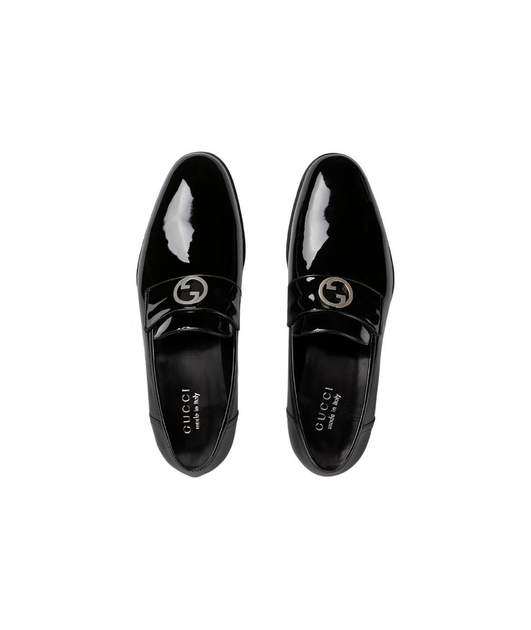 GUCCI Черные кожаные лоферы, фото 4