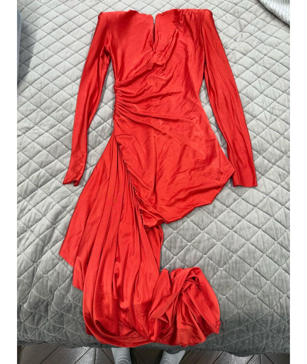 ALEXANDRE VAUTHIER Красное вискозное вечернее платье, фото 2