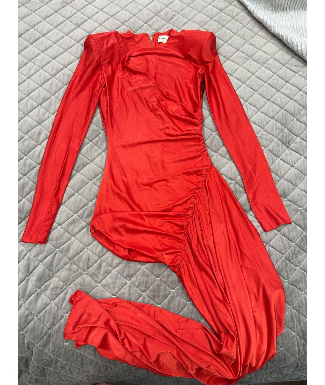 ALEXANDRE VAUTHIER Красное вискозное вечернее платье, фото 5