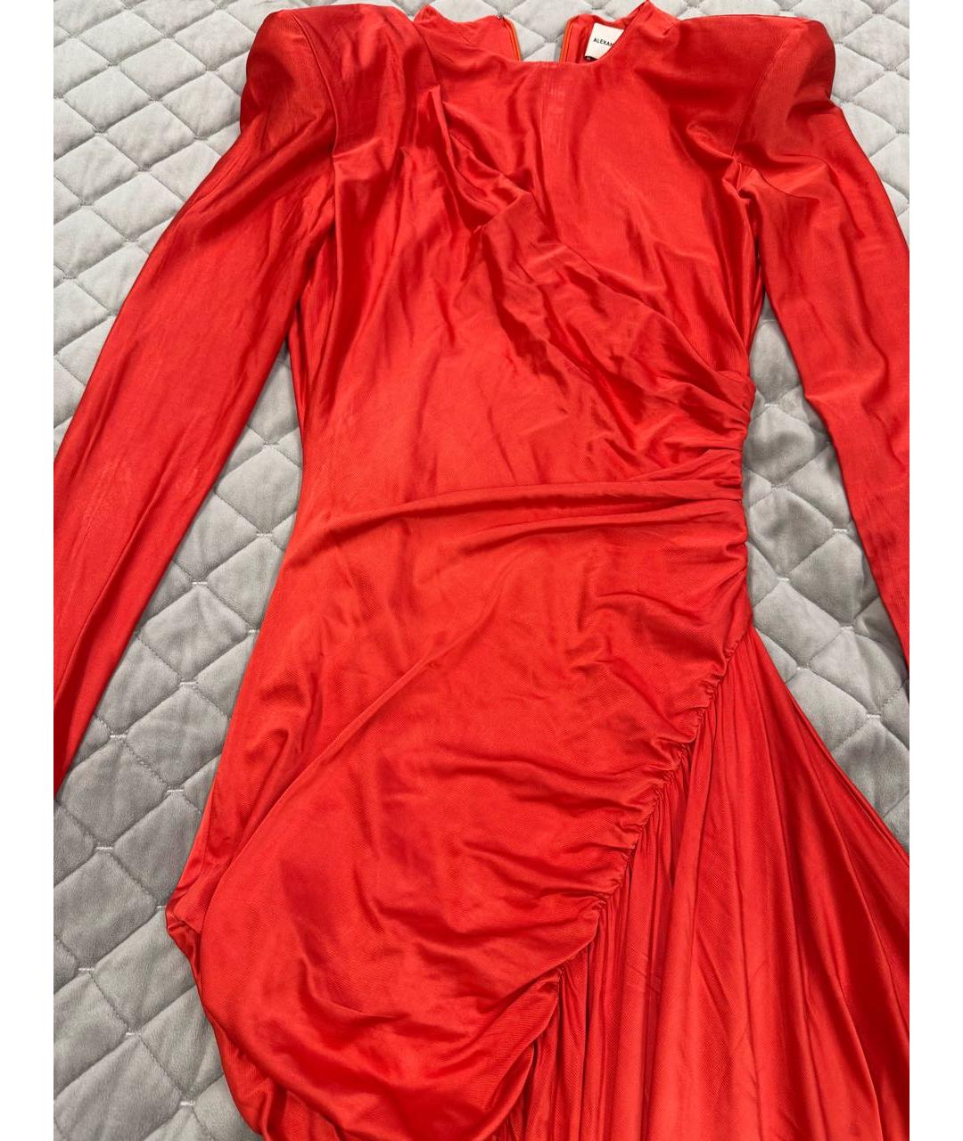 ALEXANDRE VAUTHIER Красное вискозное вечернее платье, фото 4