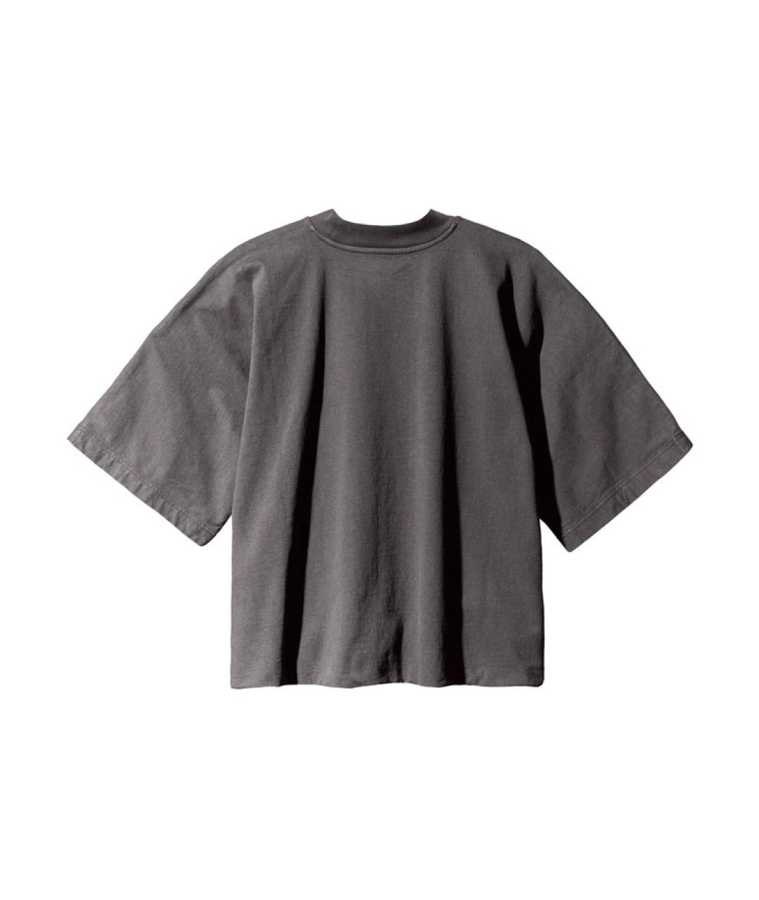 YEEZY Серая хлопковая футболка, фото 2