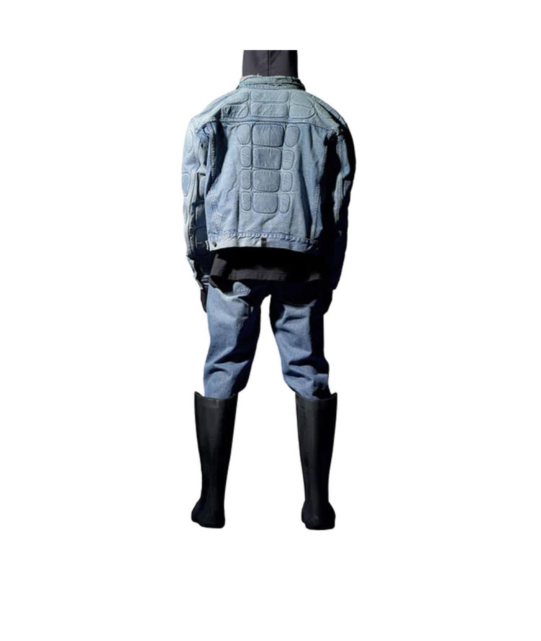 YEEZY Голубая деним куртка, фото 5