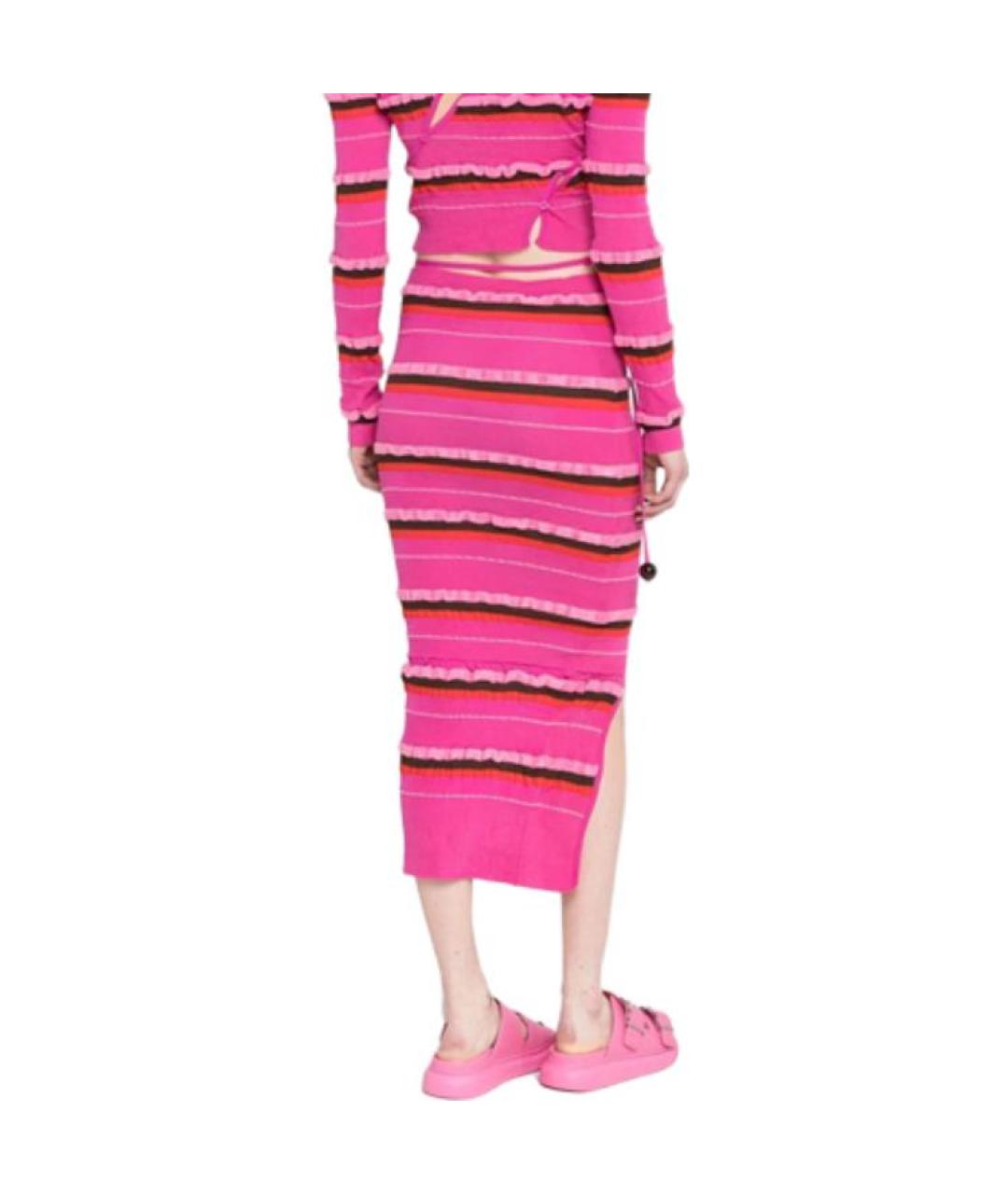 JACQUEMUS Фуксия юбка миди, фото 3