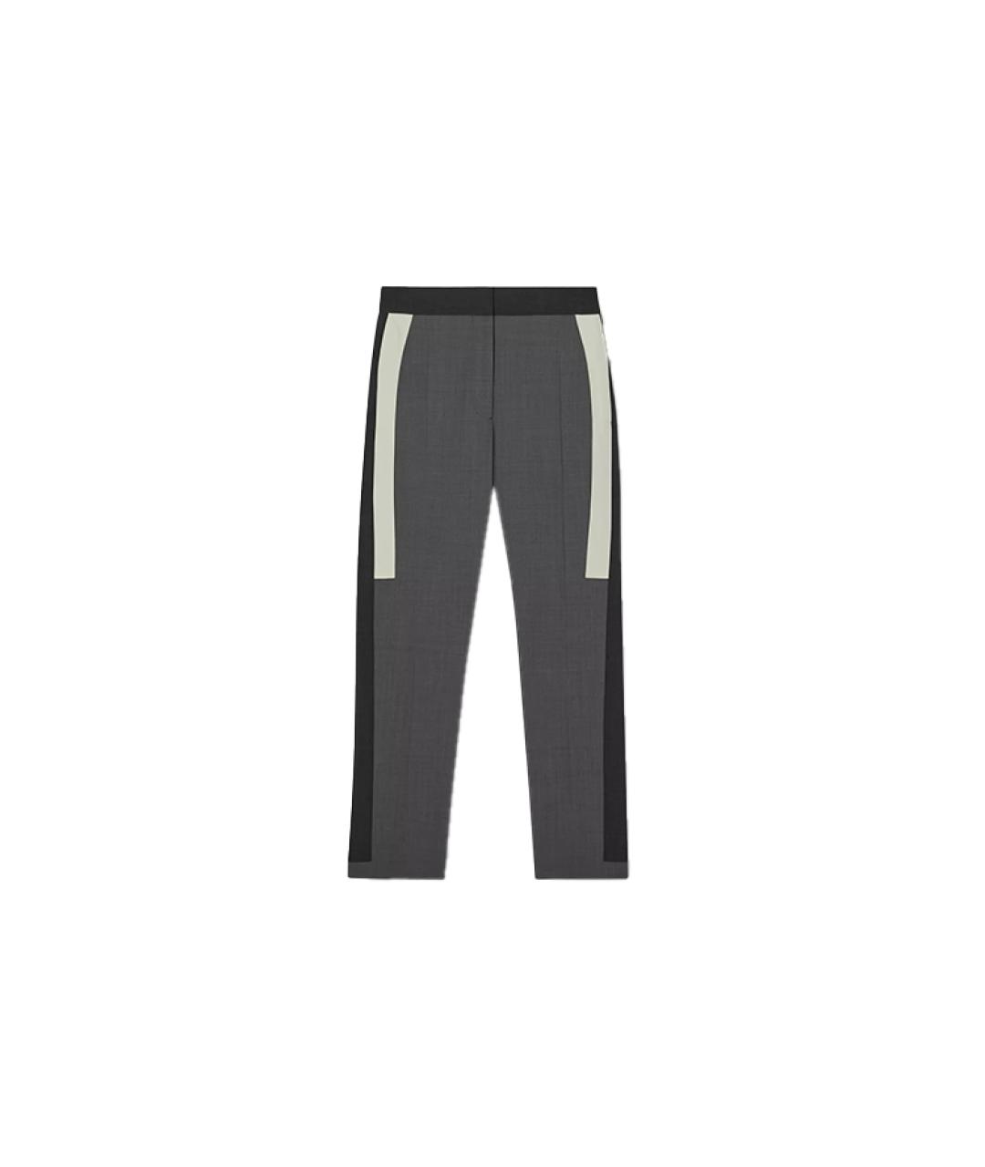 BURBERRY Серые шерстяные прямые брюки, фото 2