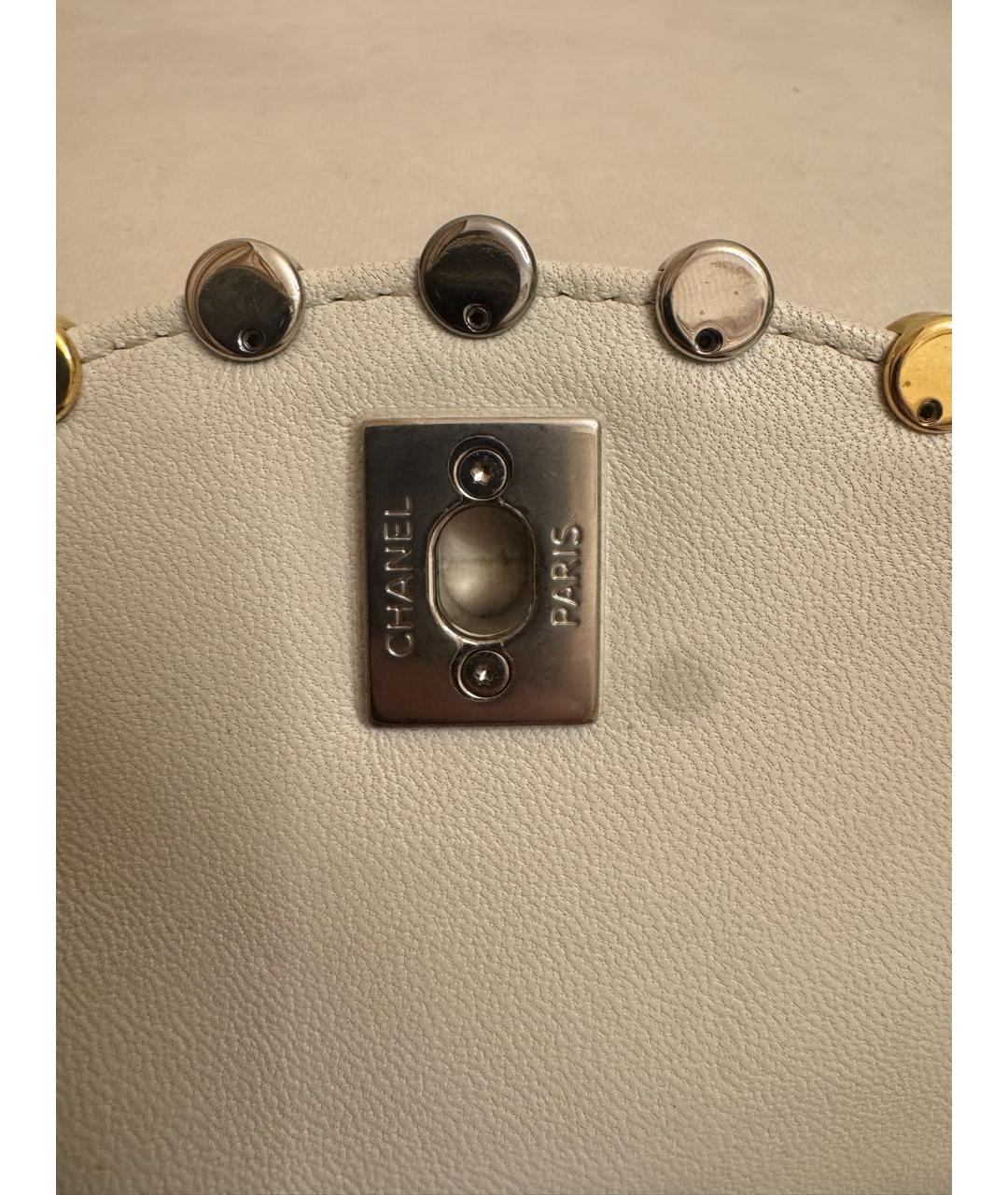 CHANEL Белый кожаный рюкзак, фото 6