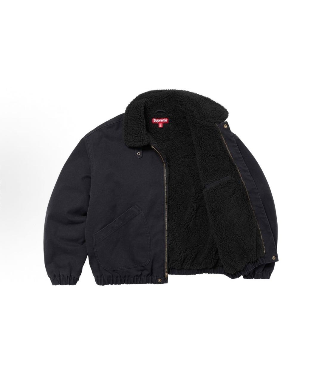 SUPREME Черная деним куртка, фото 4