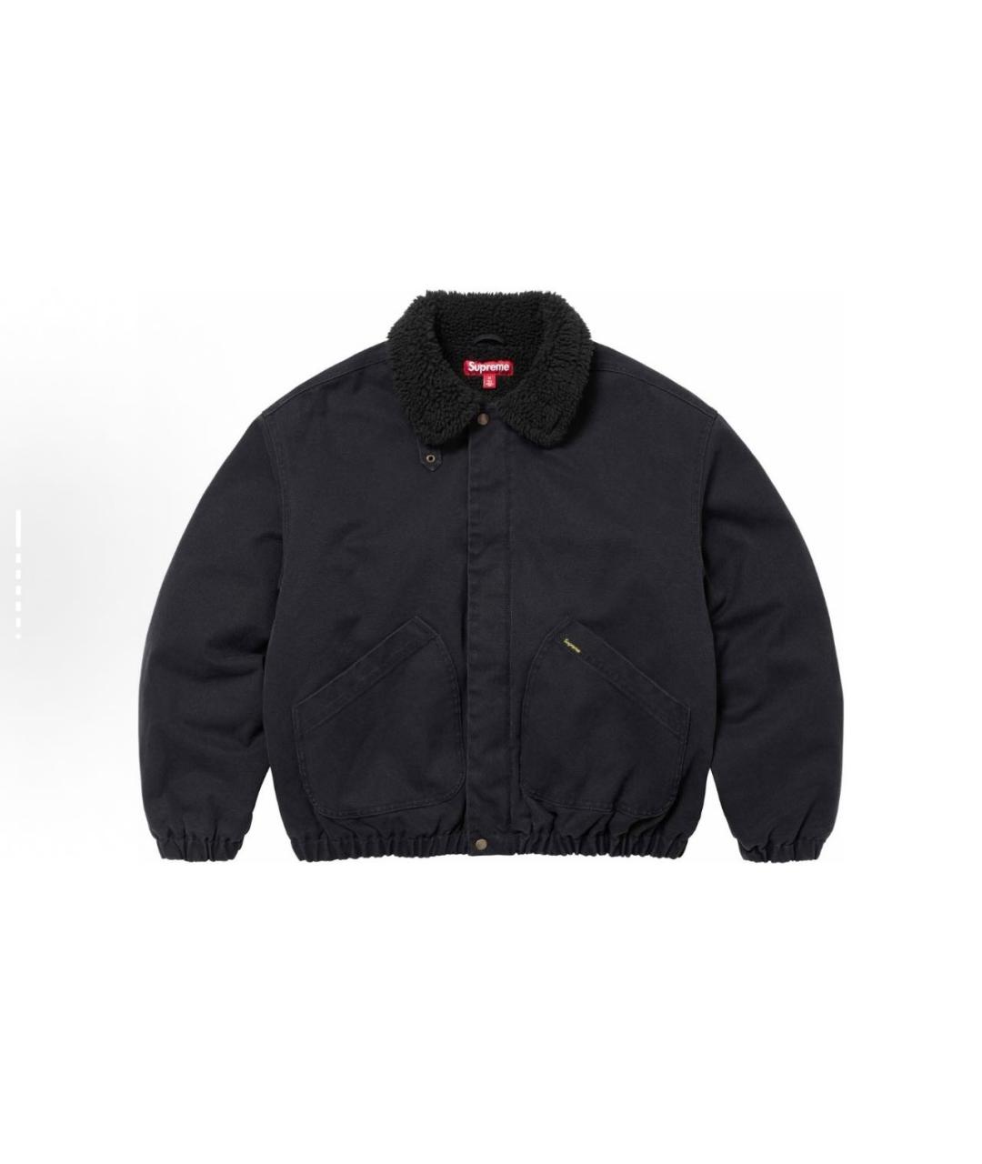 SUPREME Черная деним куртка, фото 7