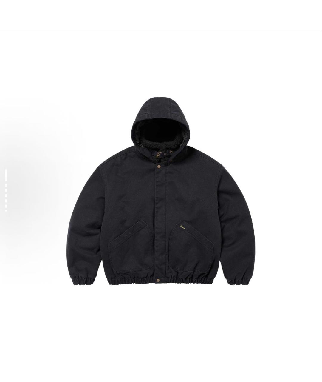 SUPREME Черная деним куртка, фото 6