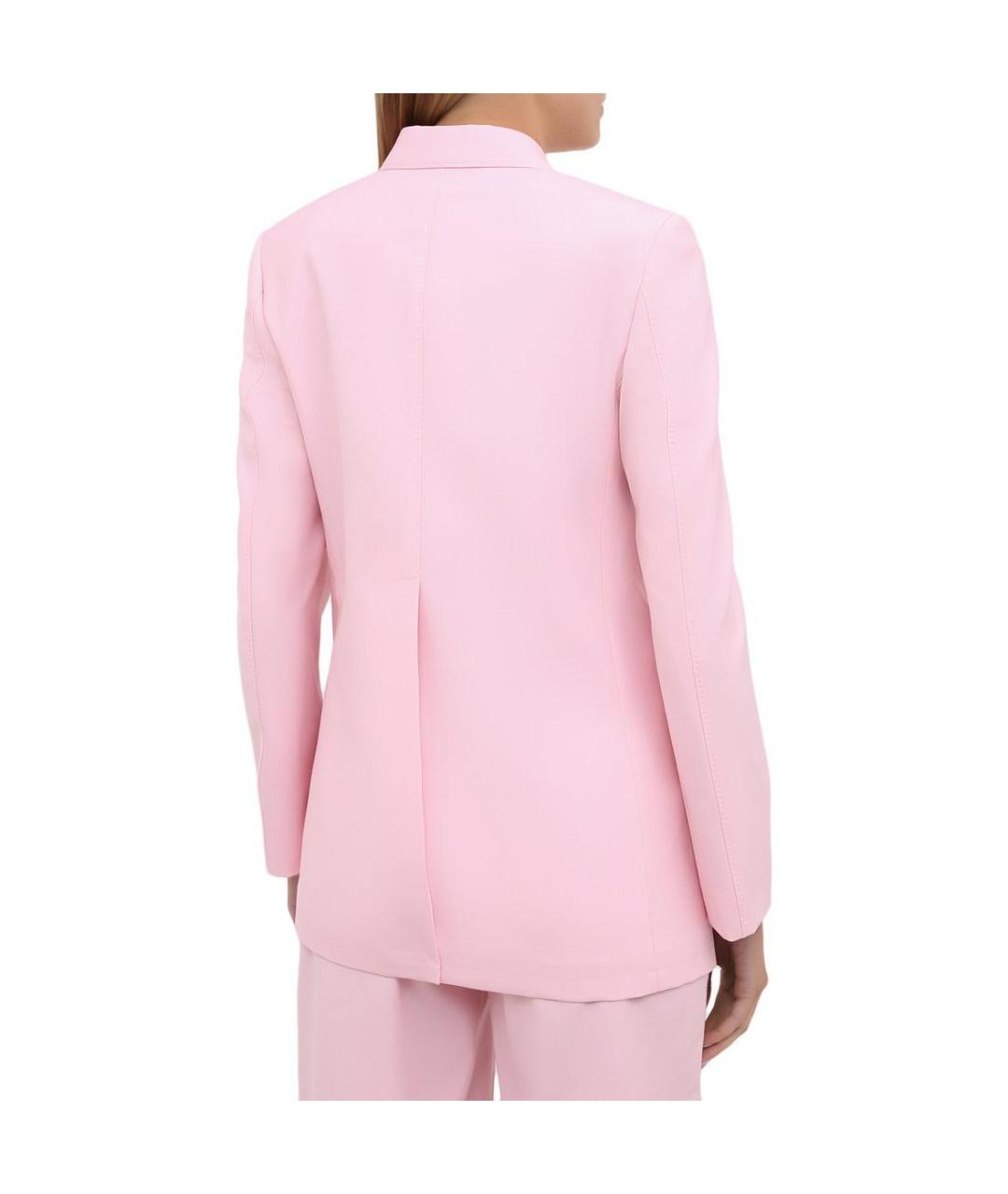 BURBERRY Розовый шерстяной жакет/пиджак, фото 4