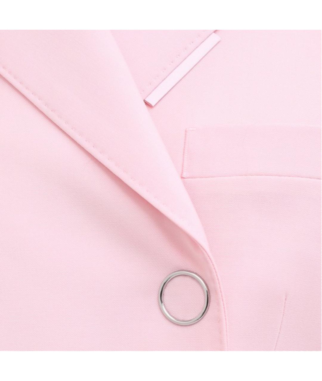 BURBERRY Розовый шерстяной жакет/пиджак, фото 6