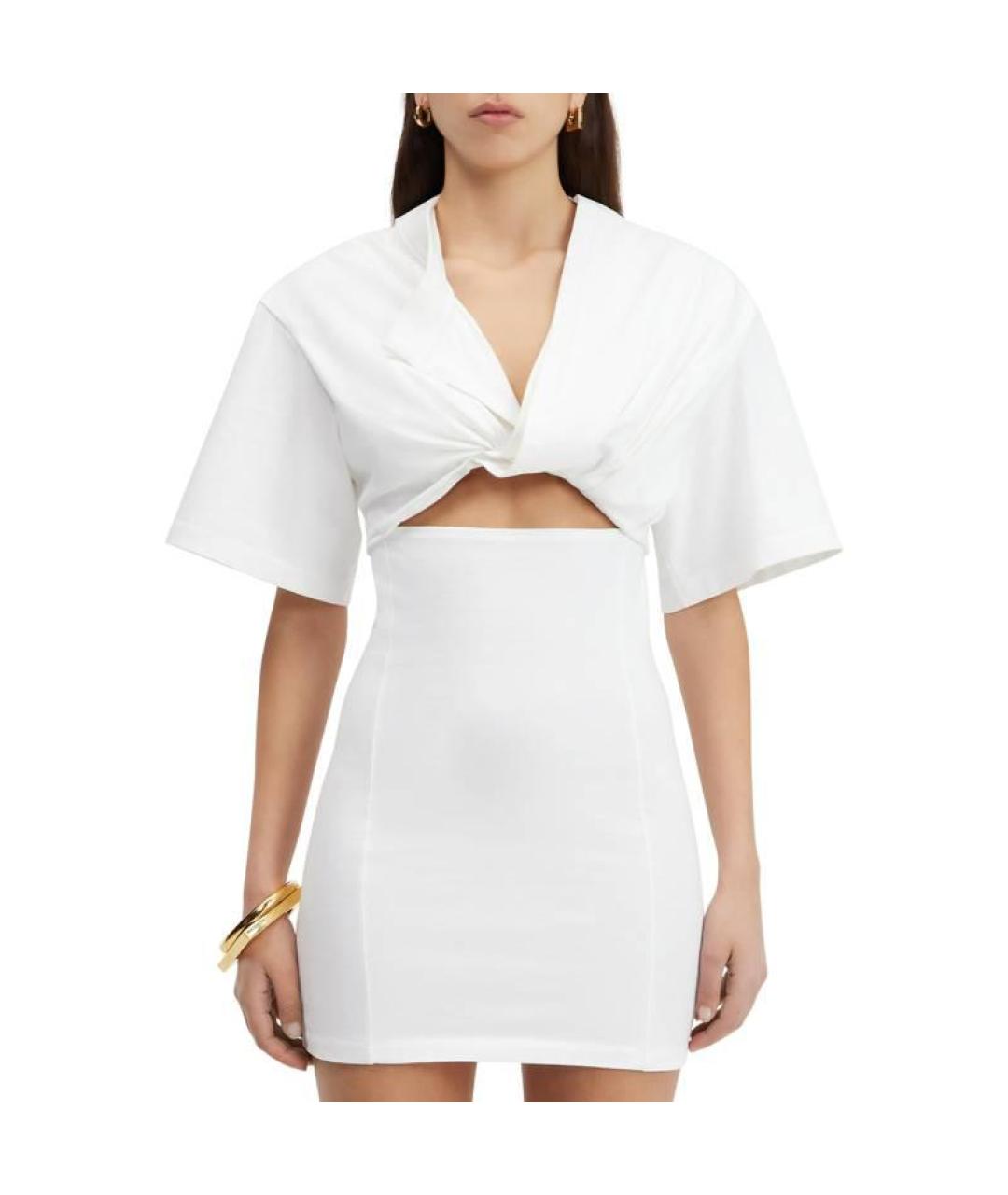 JACQUEMUS Белое повседневное платье, фото 3