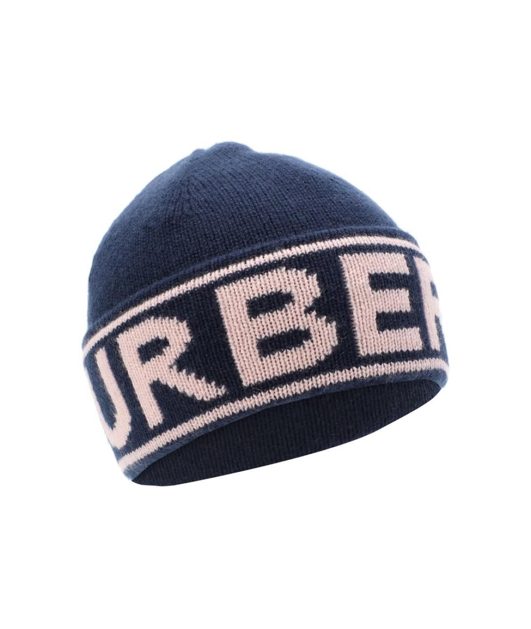 BURBERRY Синяя кашемировая шапка, фото 3