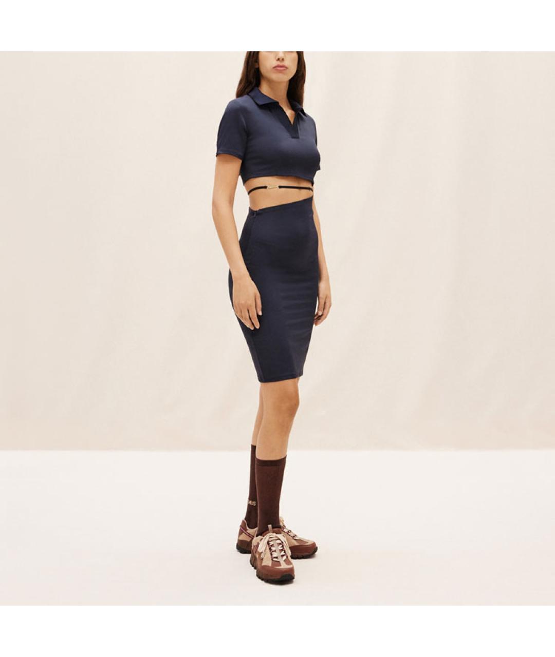 JACQUEMUS Темно-синее повседневное платье, фото 4