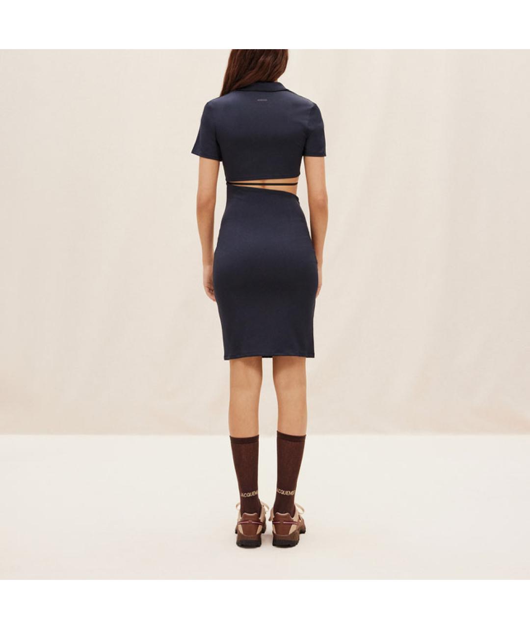 JACQUEMUS Темно-синее повседневное платье, фото 3