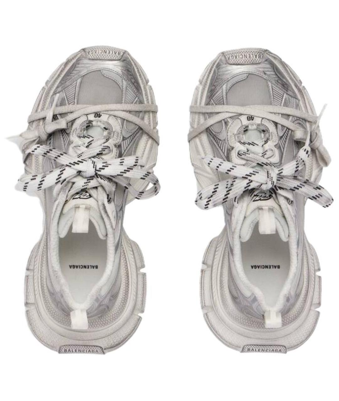 BALENCIAGA Серебряные низкие кроссовки / кеды, фото 4