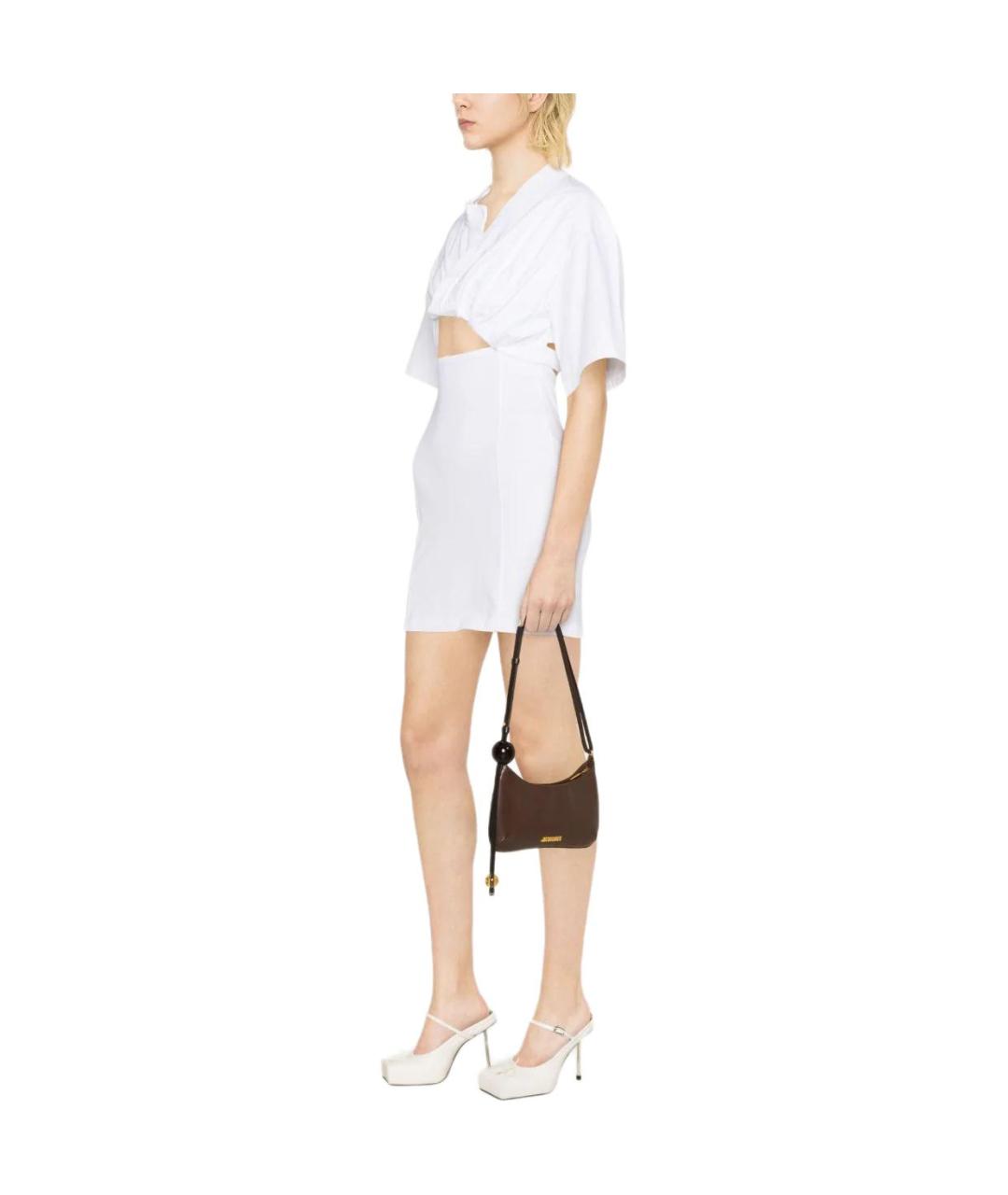JACQUEMUS Белое повседневное платье, фото 4