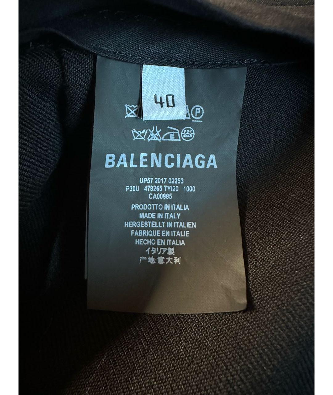 BALENCIAGA Черные хлопковые классические брюки, фото 5