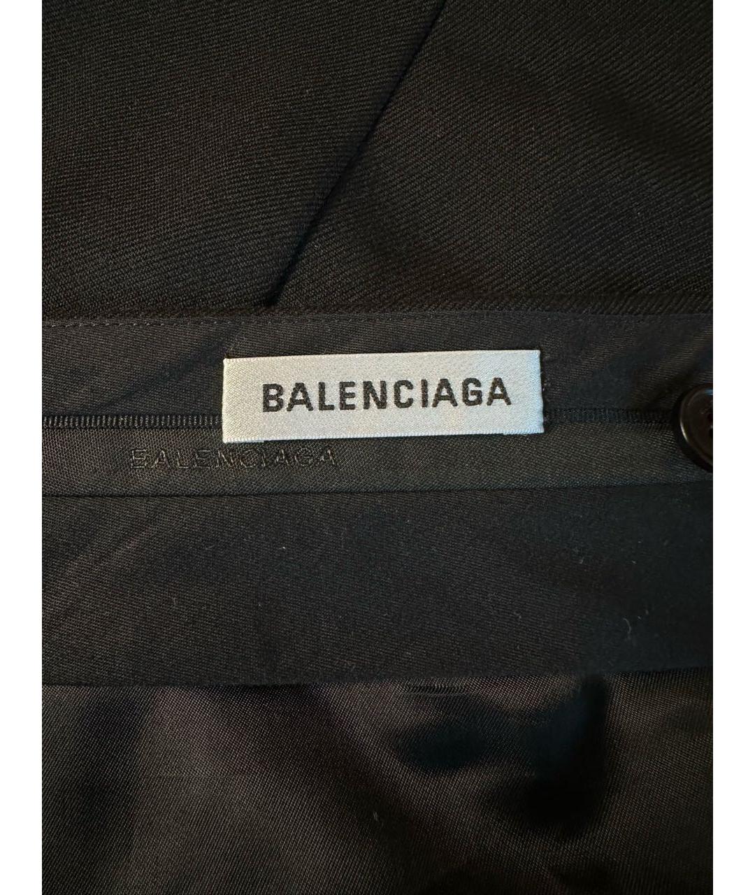 BALENCIAGA Черные хлопковые классические брюки, фото 4