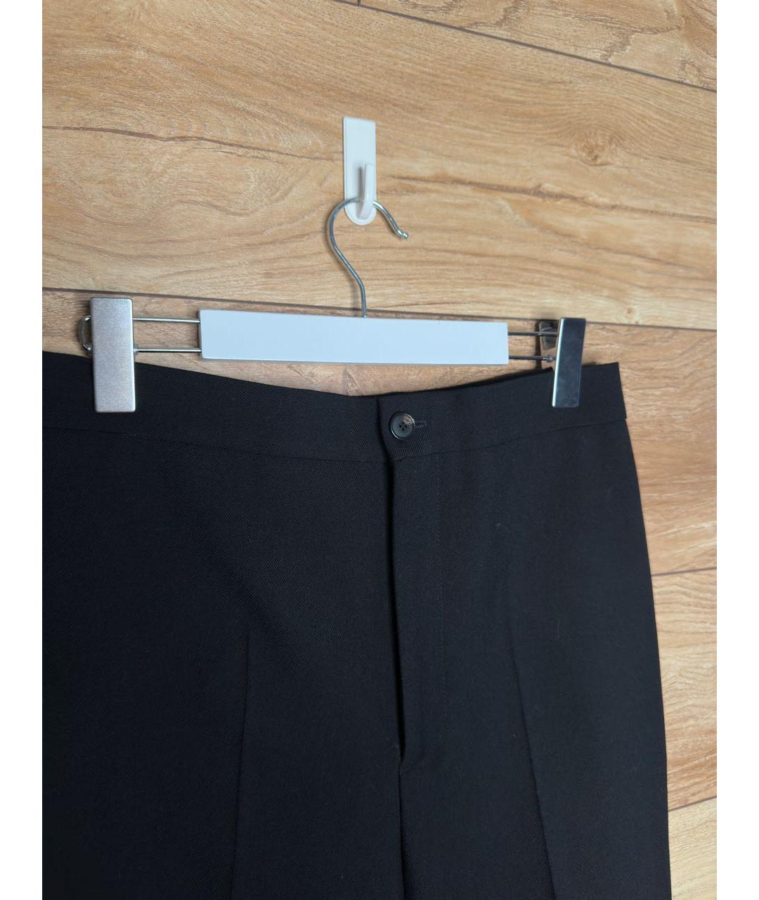 BALENCIAGA Черные хлопковые классические брюки, фото 3