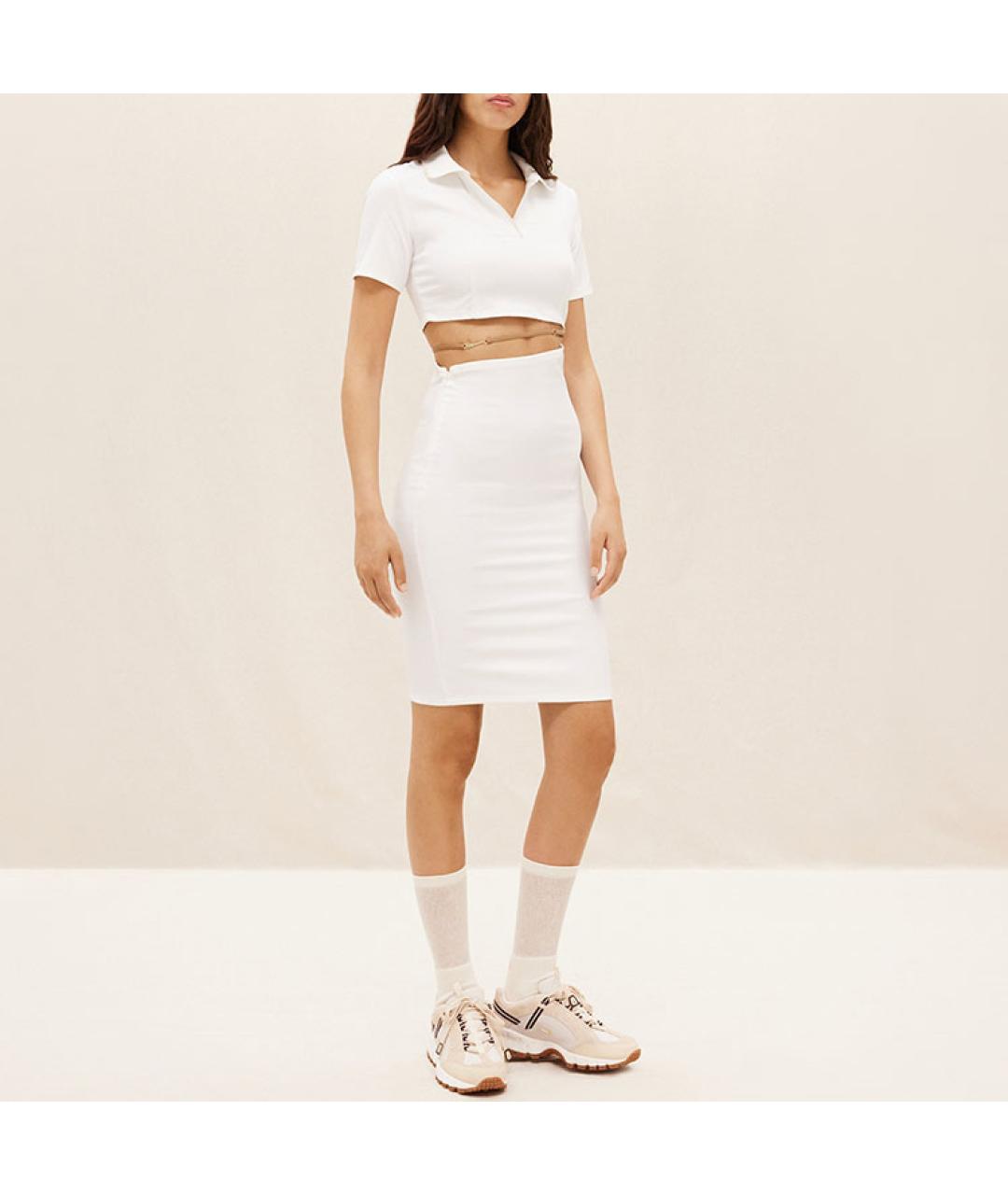 JACQUEMUS Белое повседневное платье, фото 4