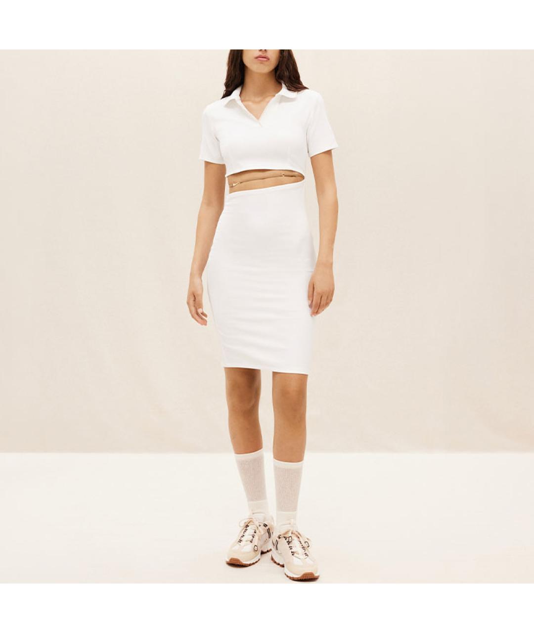 JACQUEMUS Белое повседневное платье, фото 2