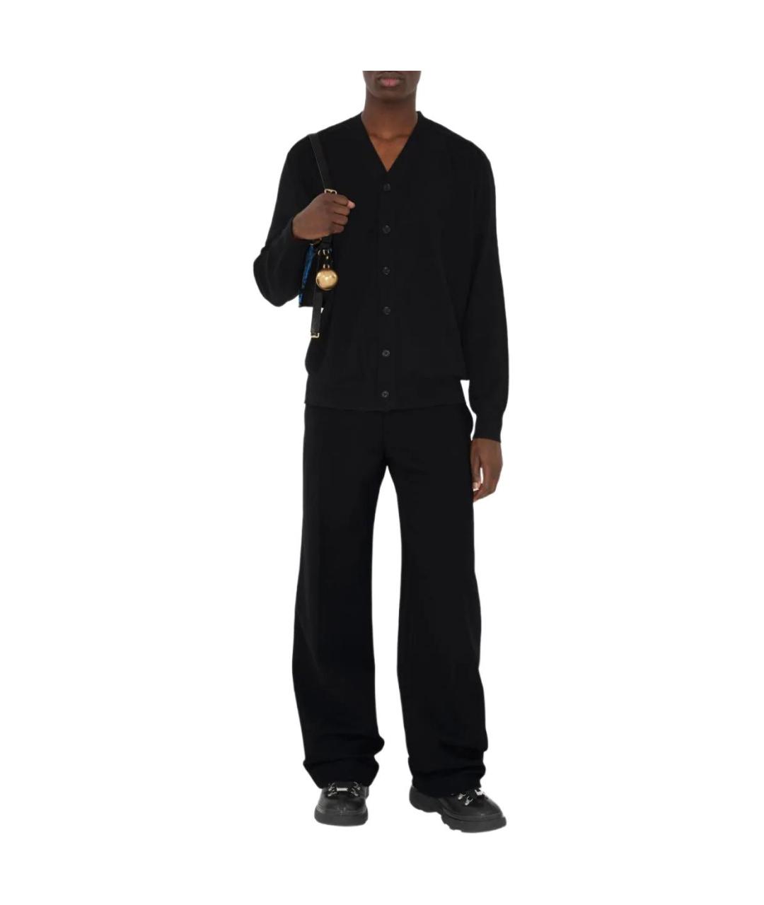 BURBERRY Черный шерстяной кардиган, фото 3