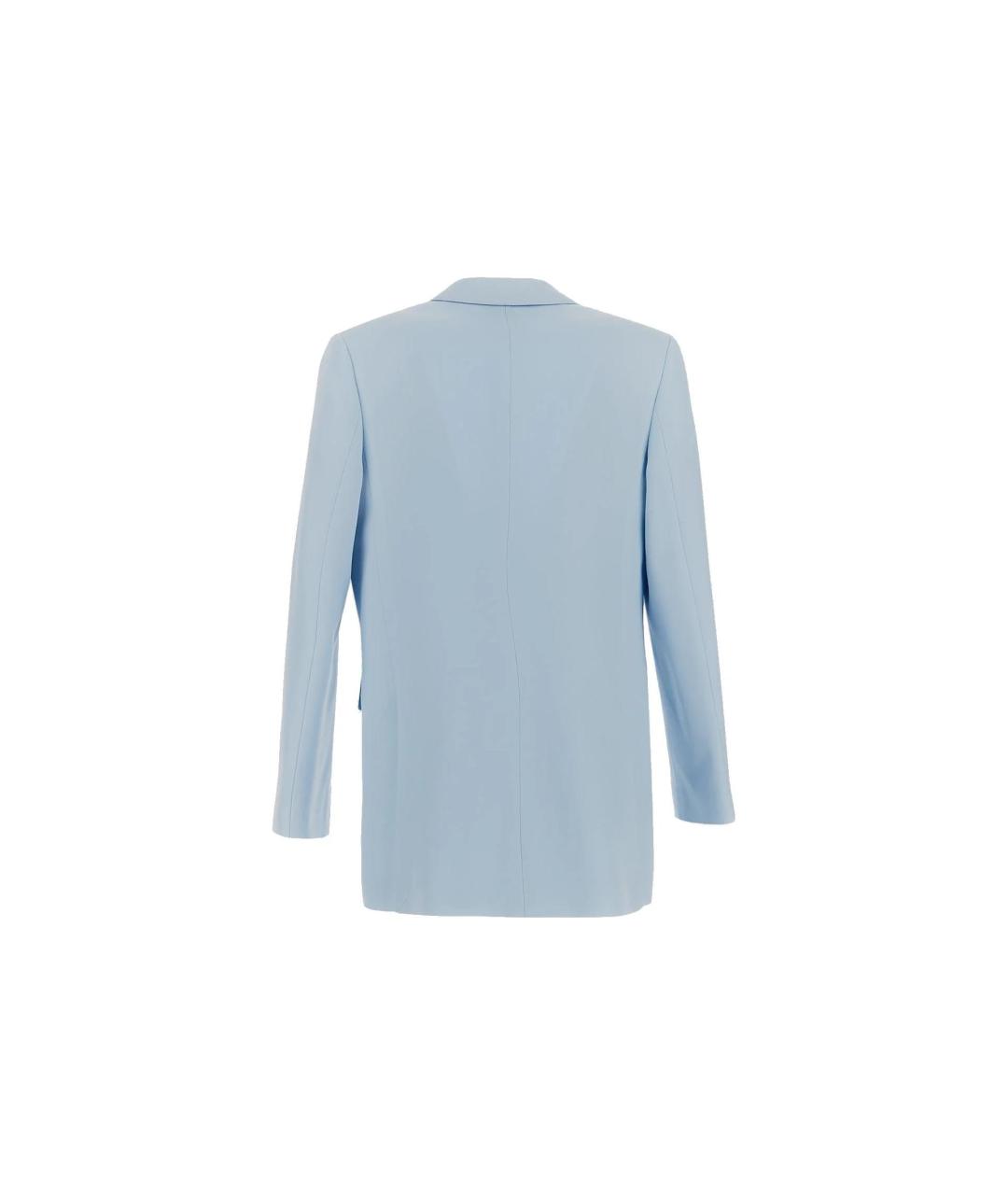 BURBERRY Синий шерстяной жакет/пиджак, фото 2