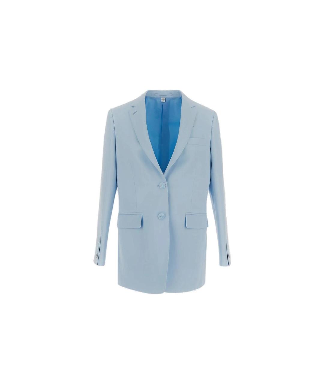 BURBERRY Синий шерстяной жакет/пиджак, фото 1