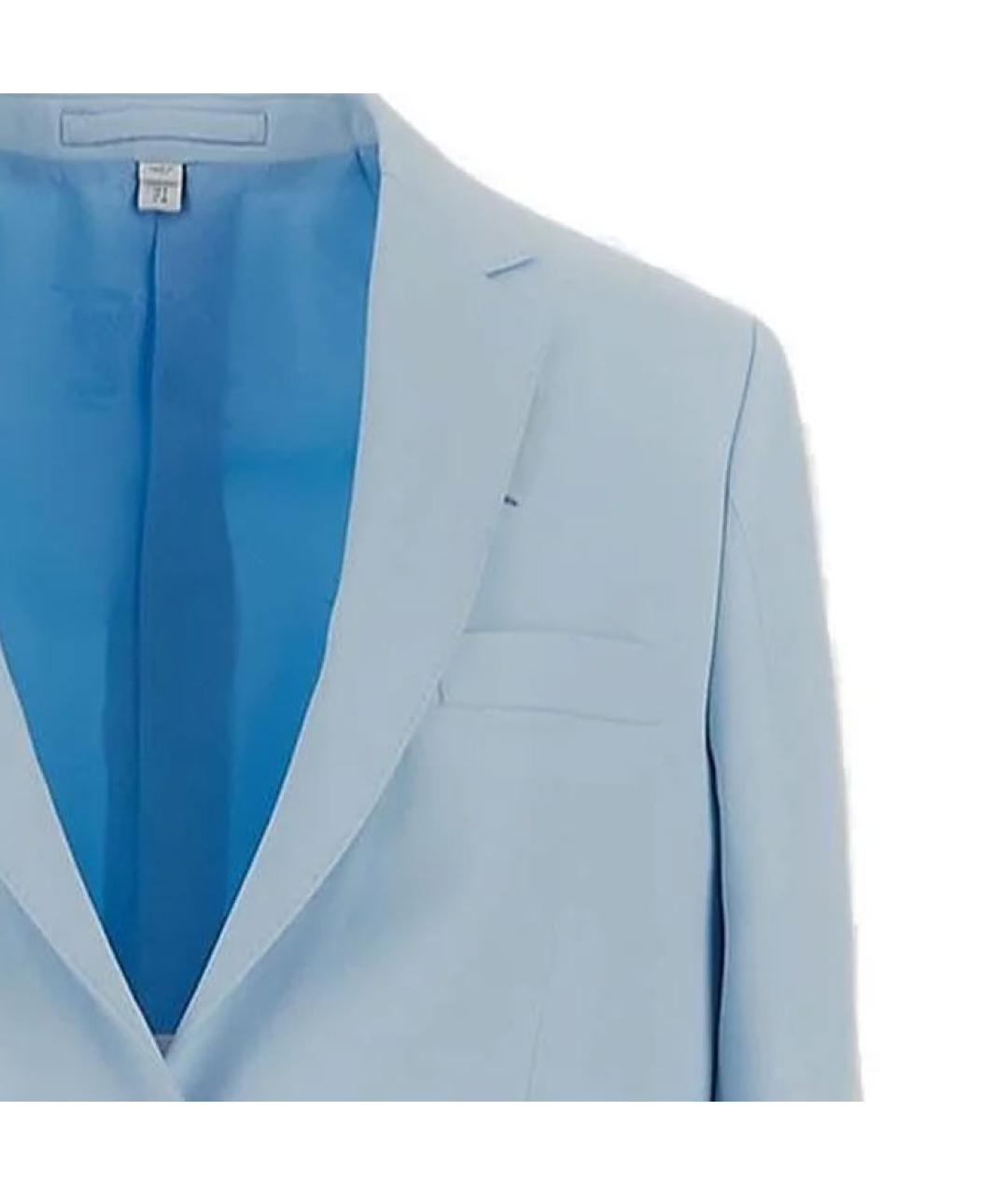 BURBERRY Синий шерстяной жакет/пиджак, фото 4