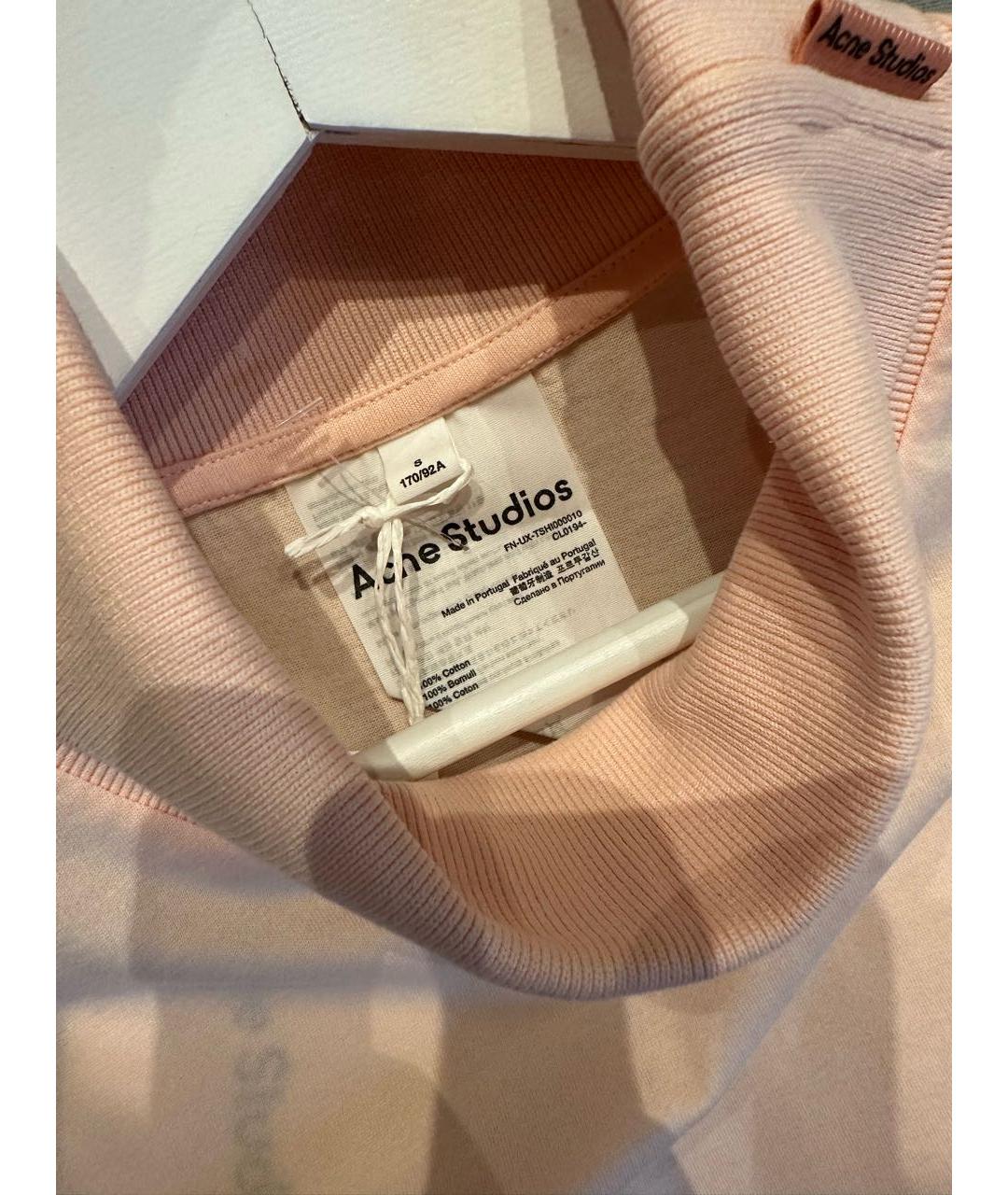 ACNE STUDIOS Розовая хлопковая водолазка, фото 4