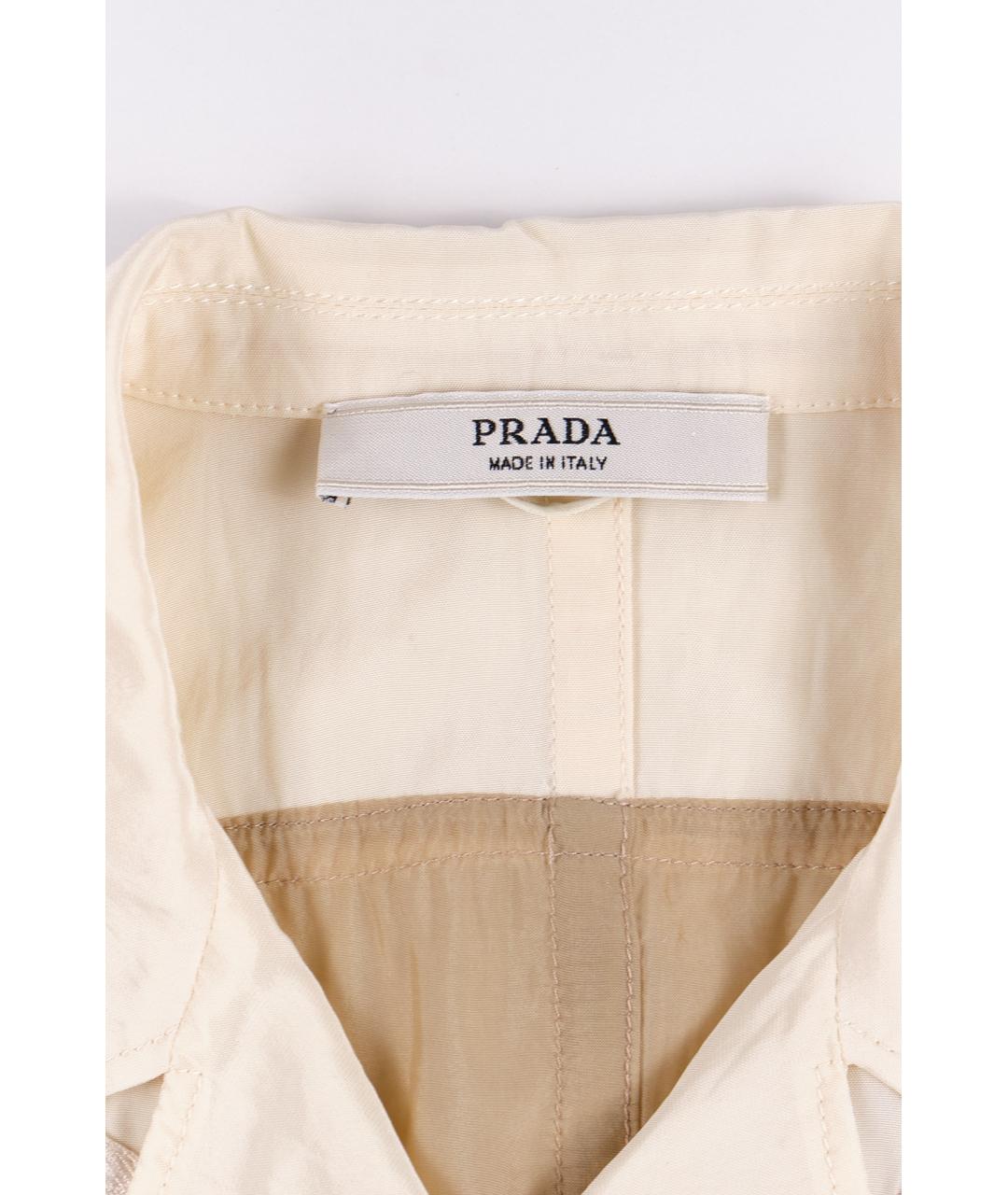 PRADA Бежевая вискозная блузы, фото 7