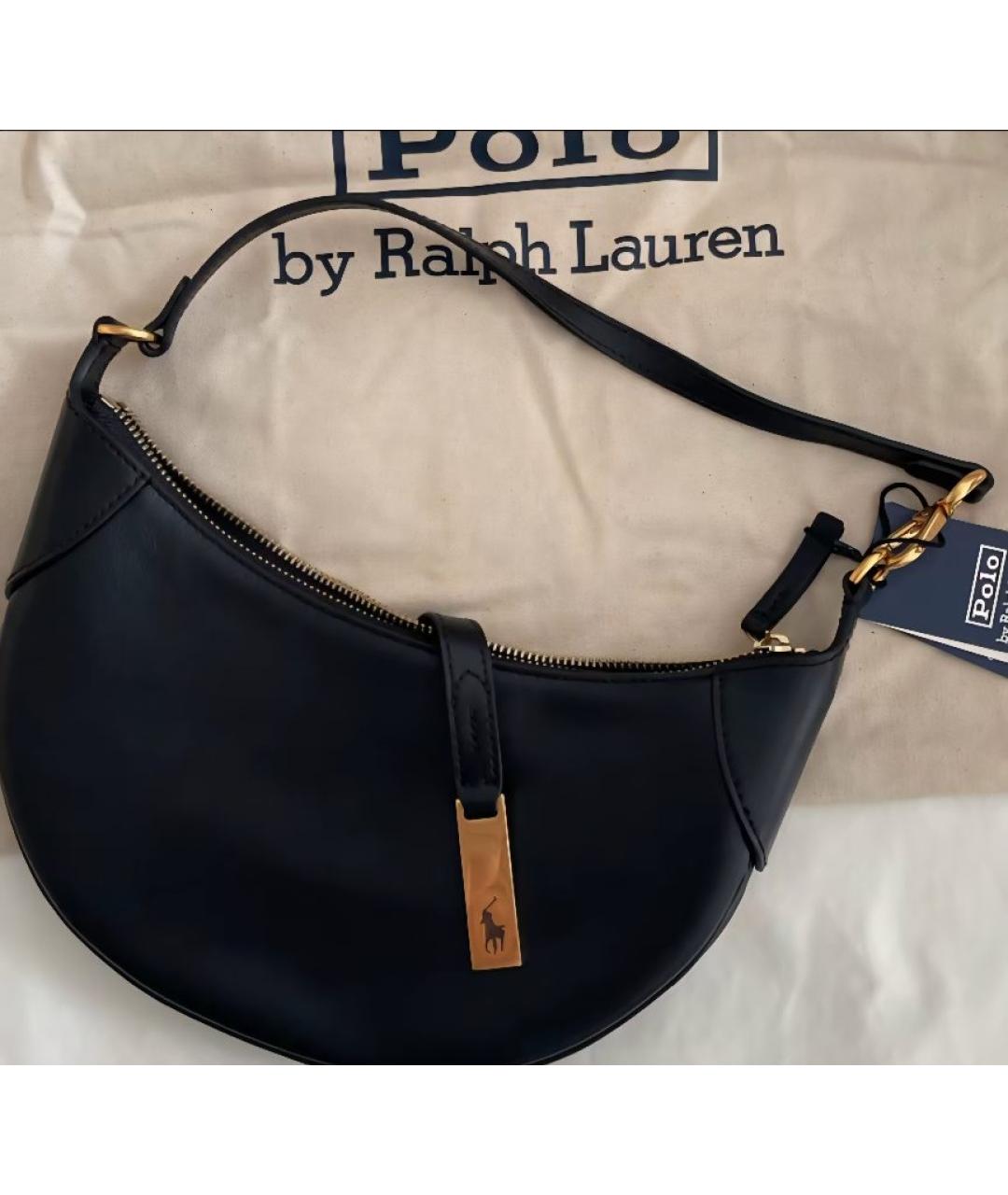 POLO RALPH LAUREN Черная сумка с короткими ручками, фото 6