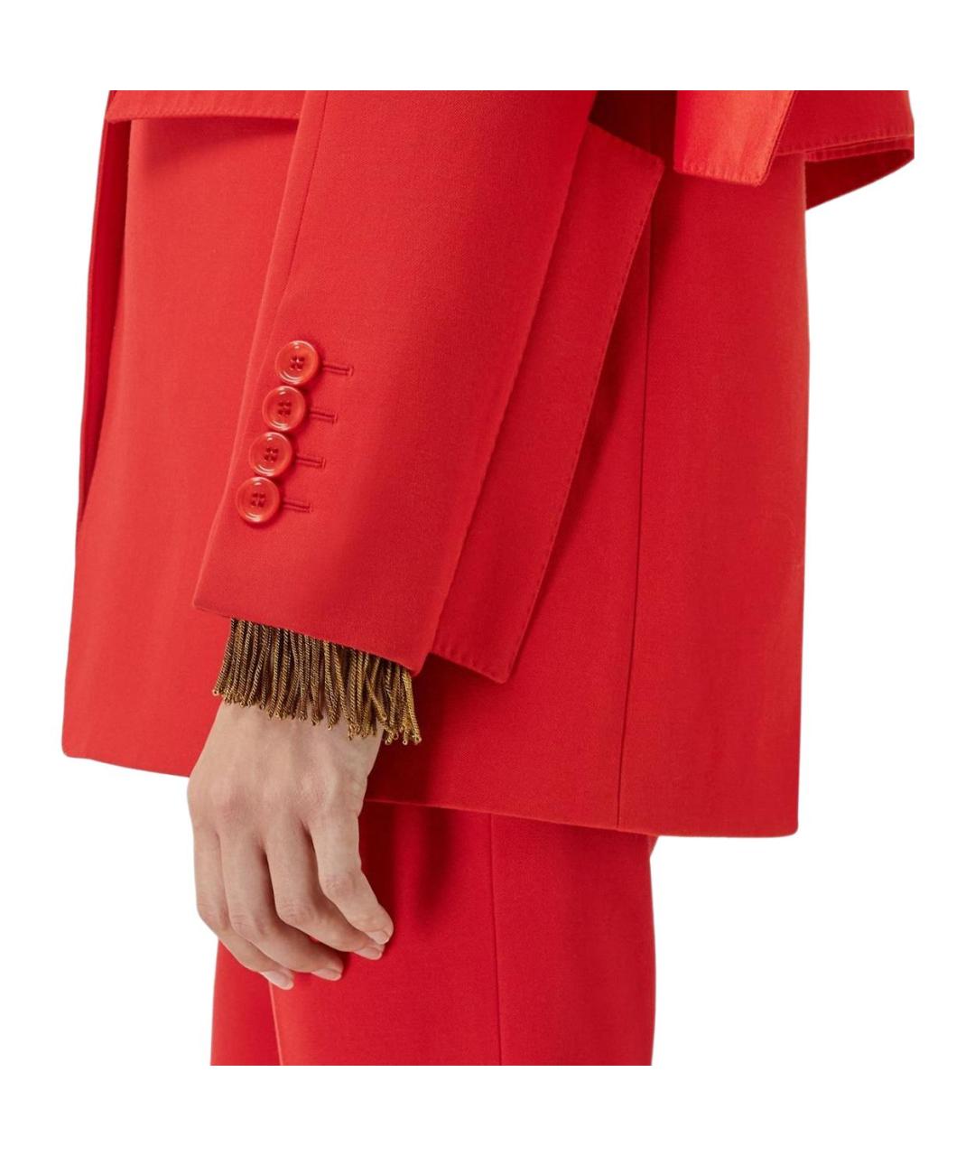 BURBERRY Красный шерстяной жакет/пиджак, фото 6