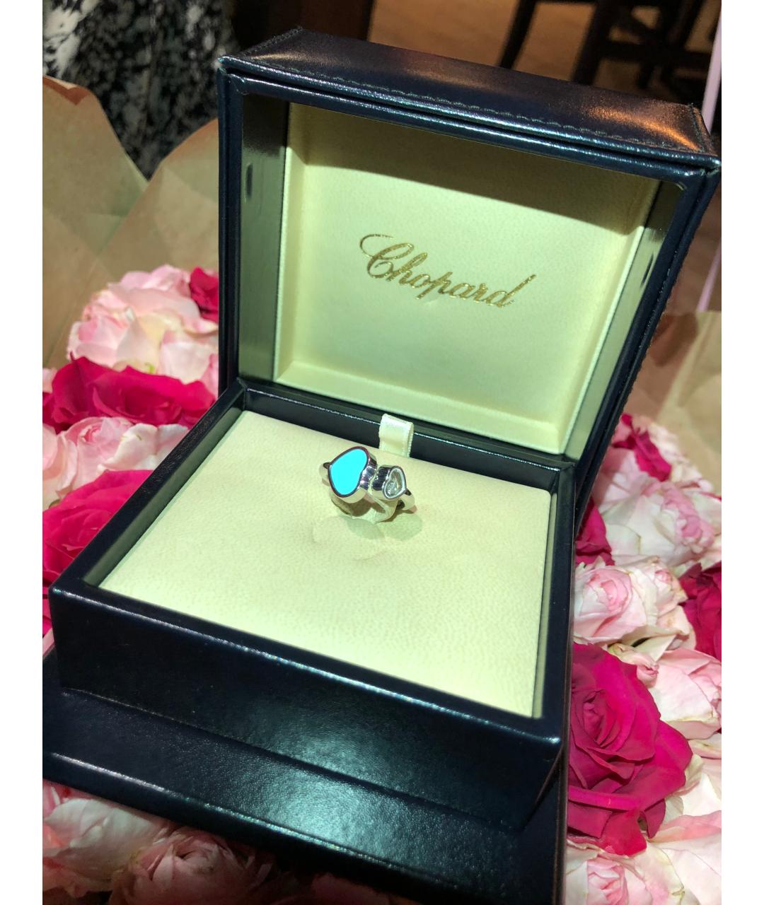 CHOPARD Бирюзовое кольцо из белого золота, фото 2