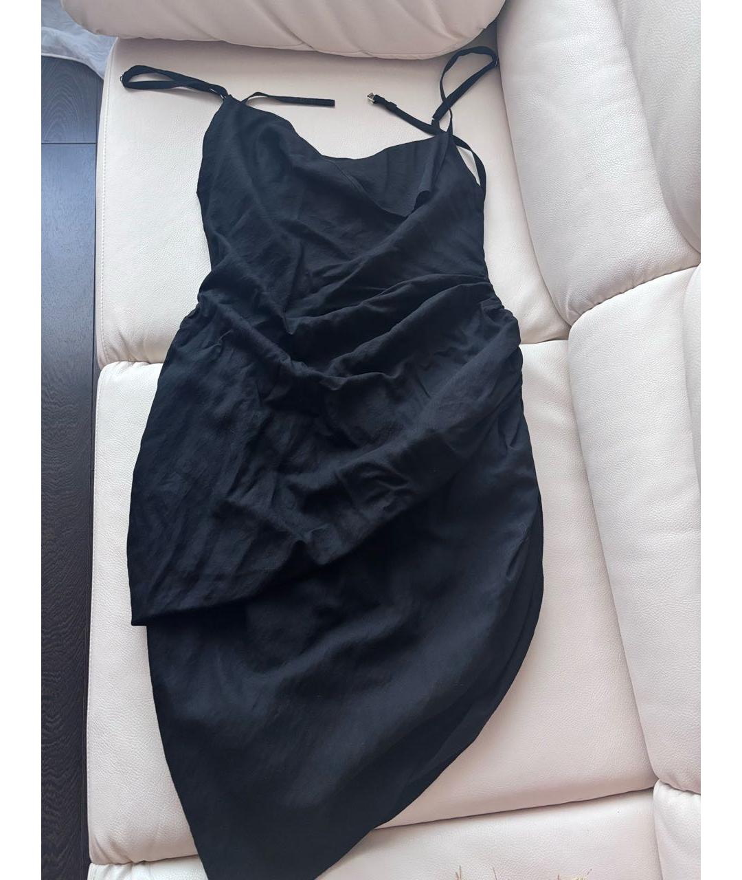 JACQUEMUS Черное хлопковое платье, фото 8