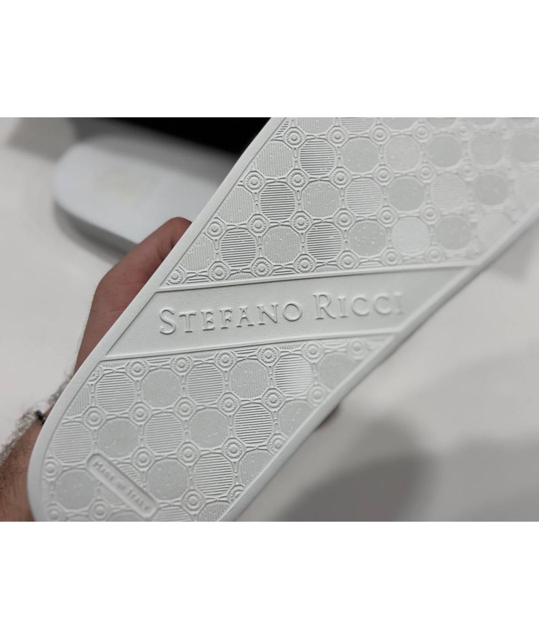 STEFANO RICCI Белые шлепанцы, фото 4