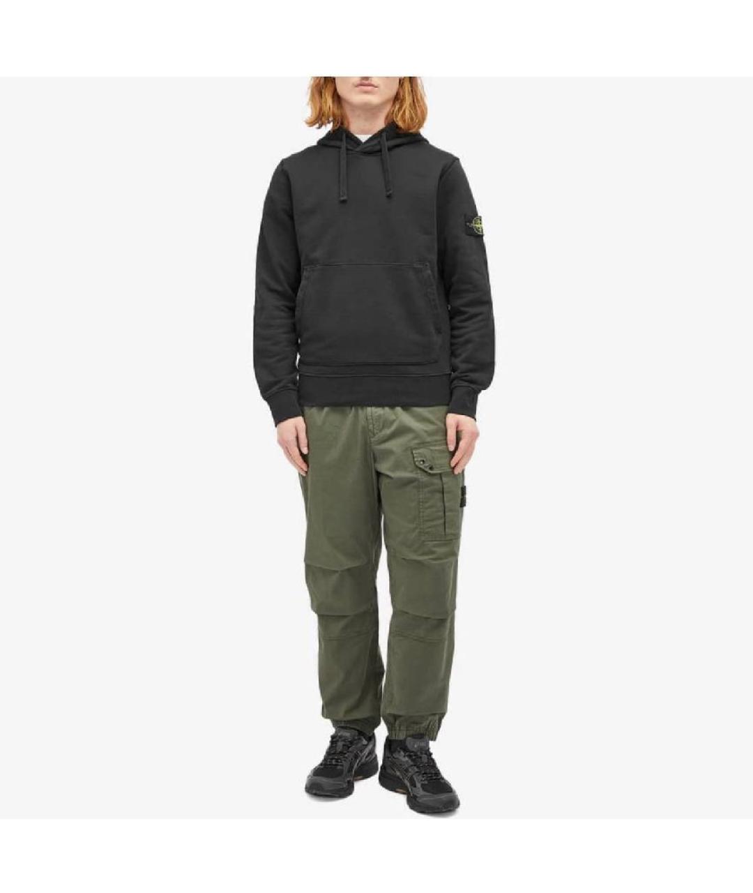 STONE ISLAND Хаки хлопковые повседневные брюки, фото 5