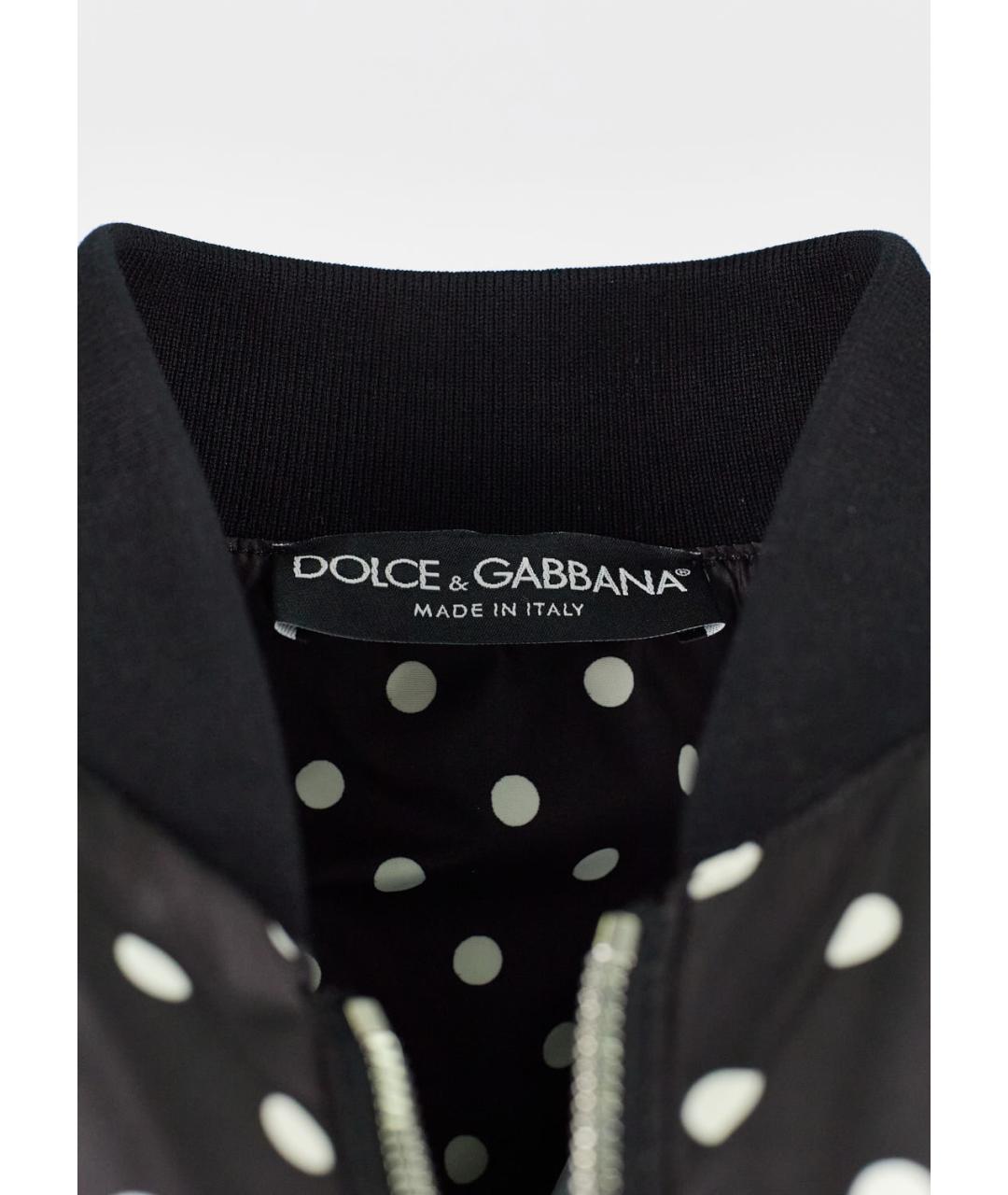 DOLCE&GABBANA Черная полиэстеровая куртка, фото 4