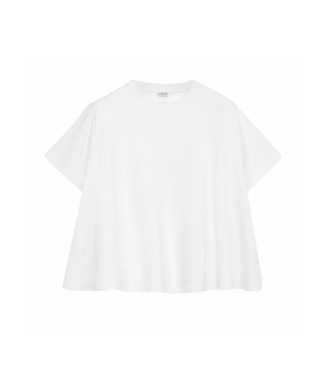 LOEWE Белая хлопковая футболка, фото 1