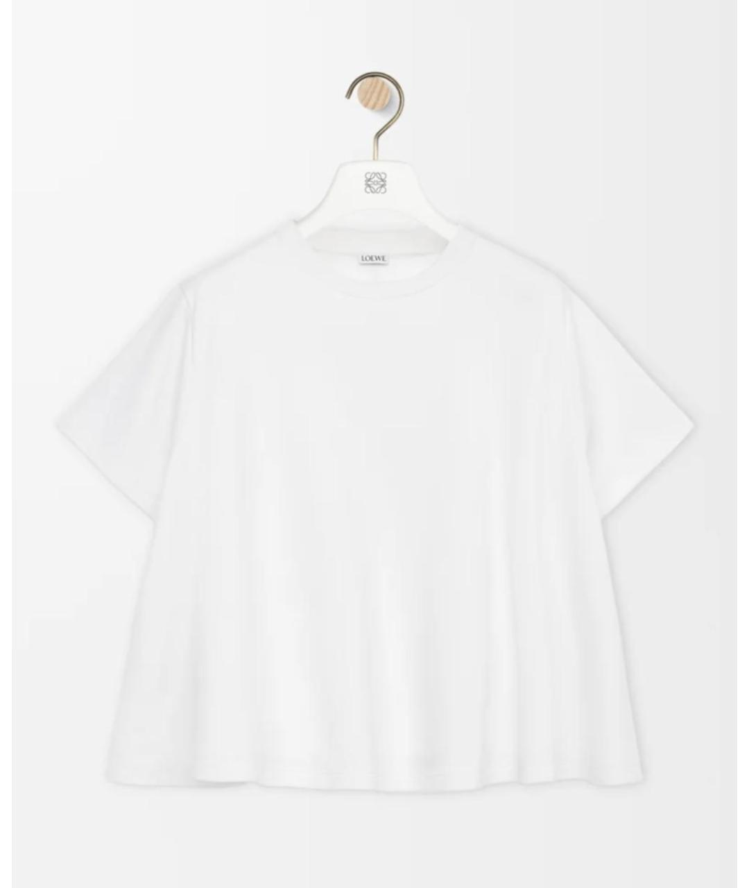 LOEWE Белая хлопковая футболка, фото 3