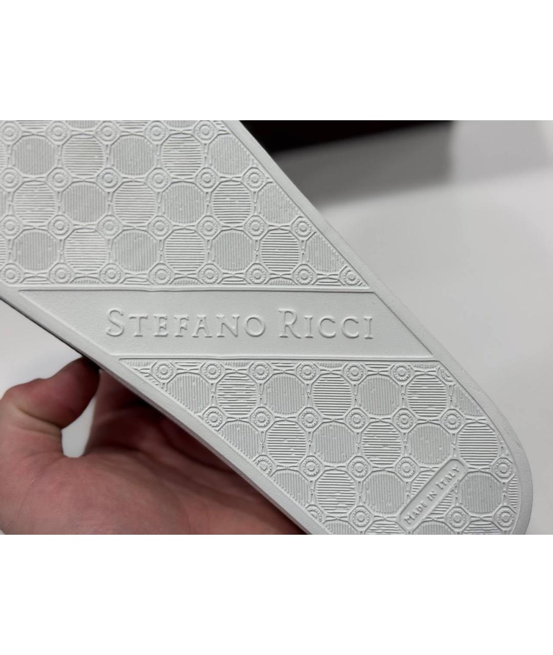 STEFANO RICCI Белые шлепанцы, фото 4