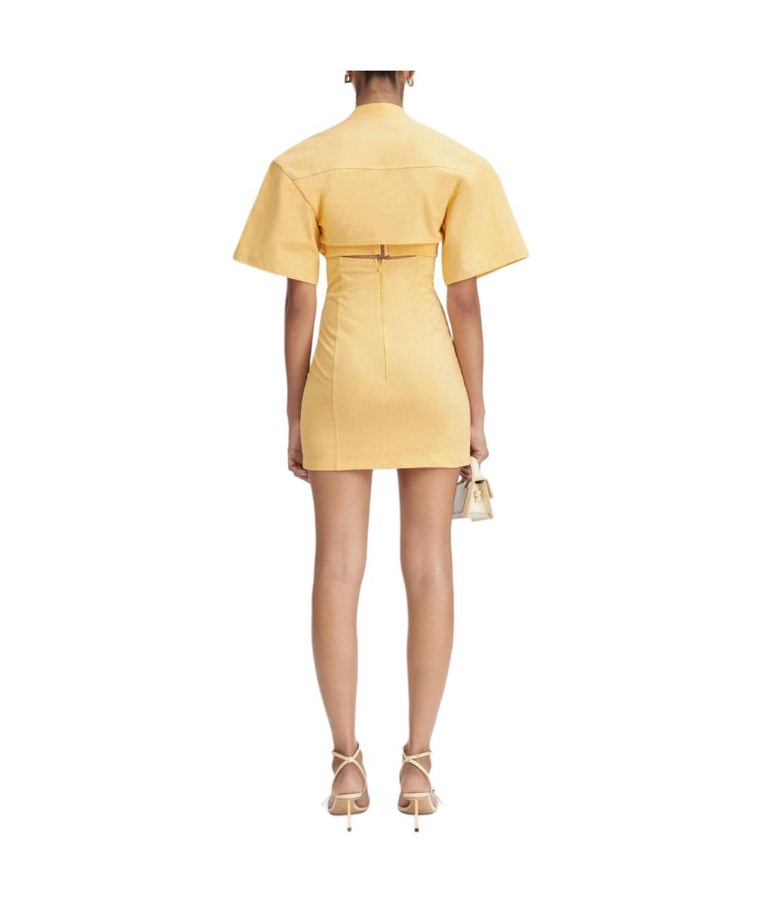 JACQUEMUS Желтое повседневное платье, фото 4