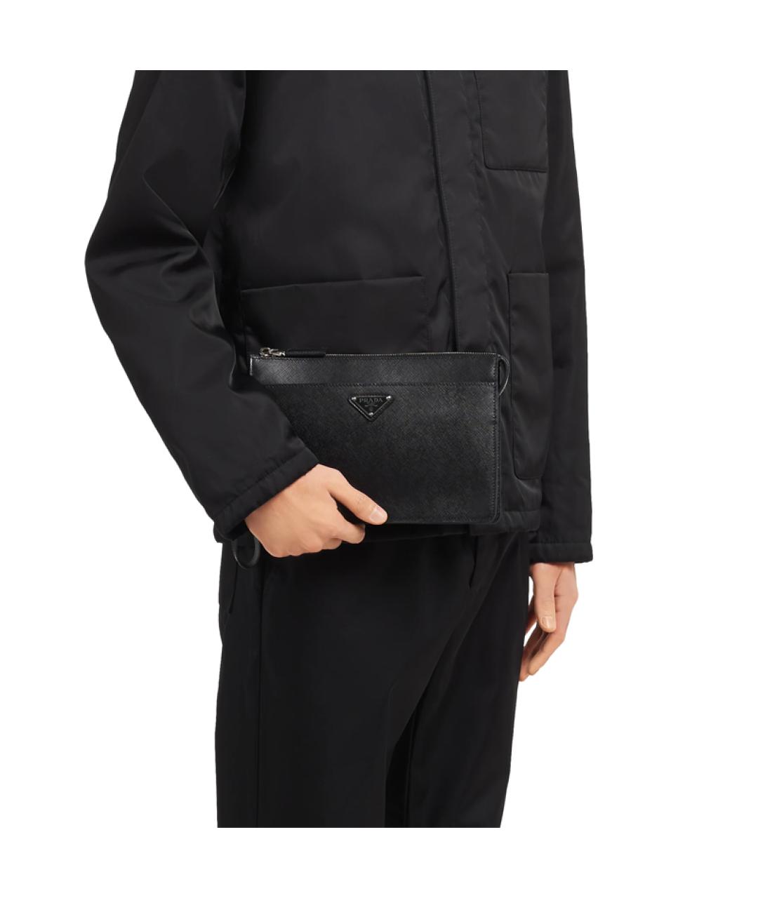 PRADA Черная кожаная папка для документов, фото 5