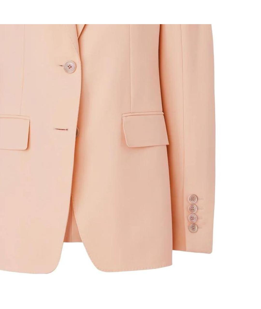 BURBERRY Розовый шерстяной жакет/пиджак, фото 5