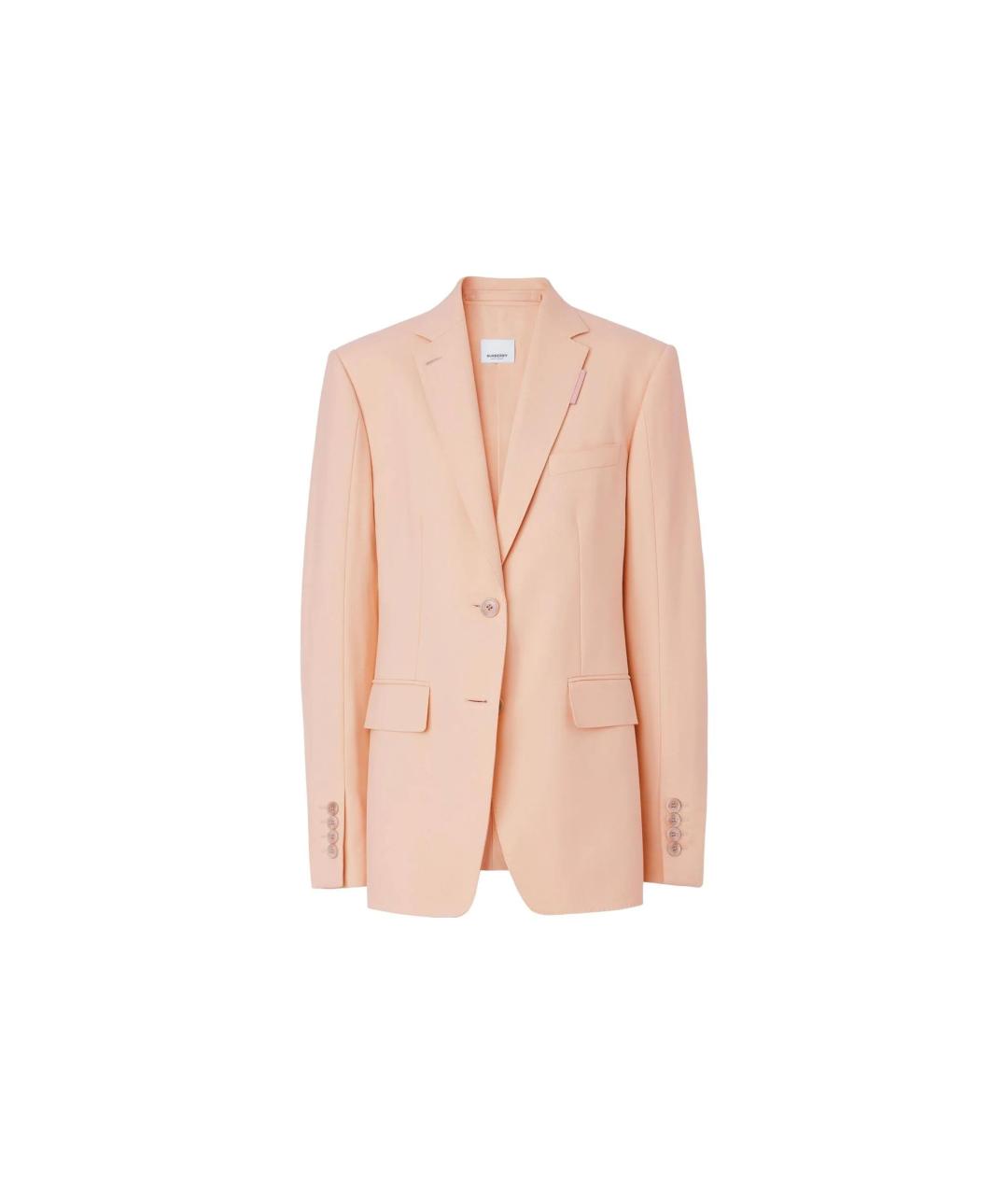 BURBERRY Розовый шерстяной жакет/пиджак, фото 1
