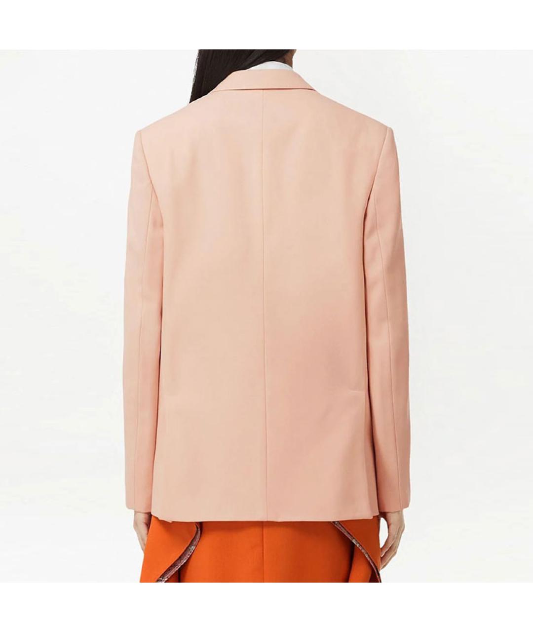 BURBERRY Розовый шерстяной жакет/пиджак, фото 3