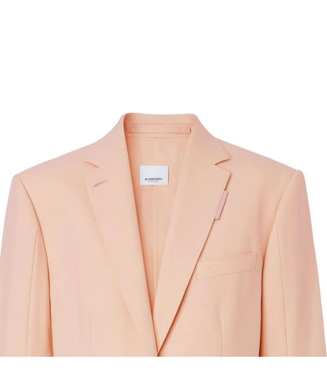 BURBERRY Розовый шерстяной жакет/пиджак, фото 6