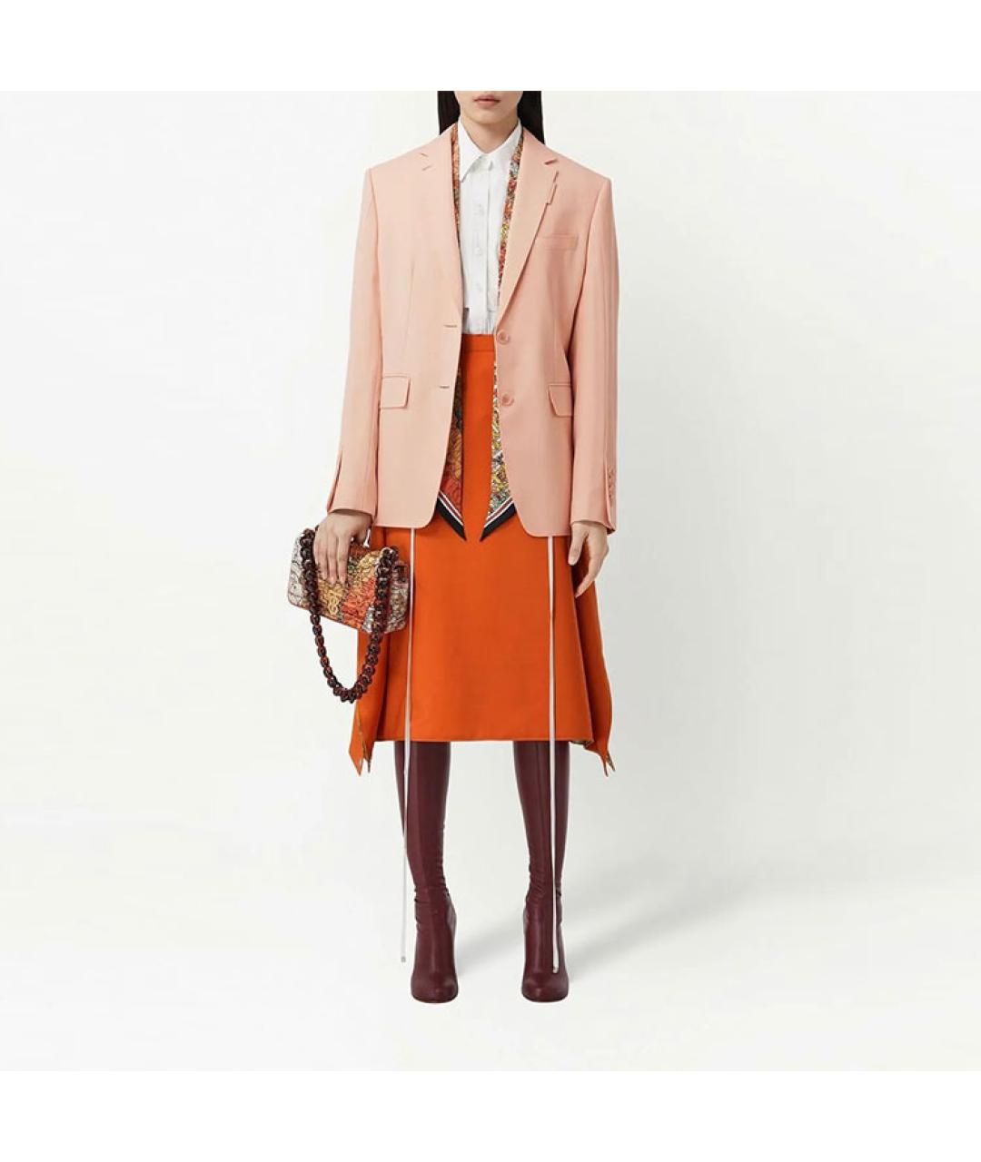 BURBERRY Розовый шерстяной жакет/пиджак, фото 2