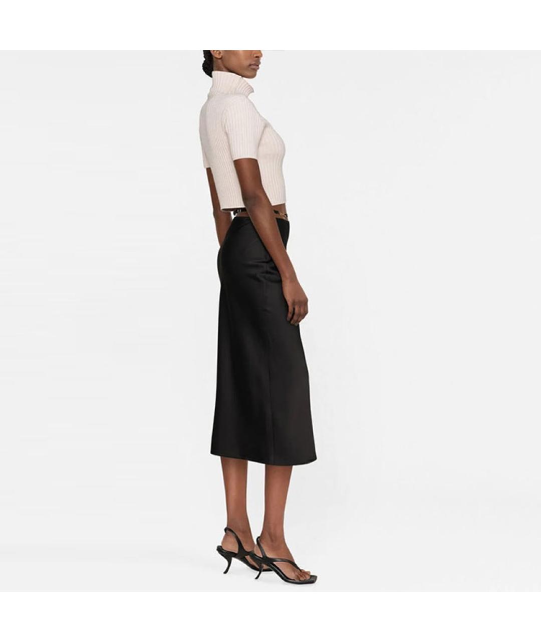 JACQUEMUS Черная юбка миди, фото 4