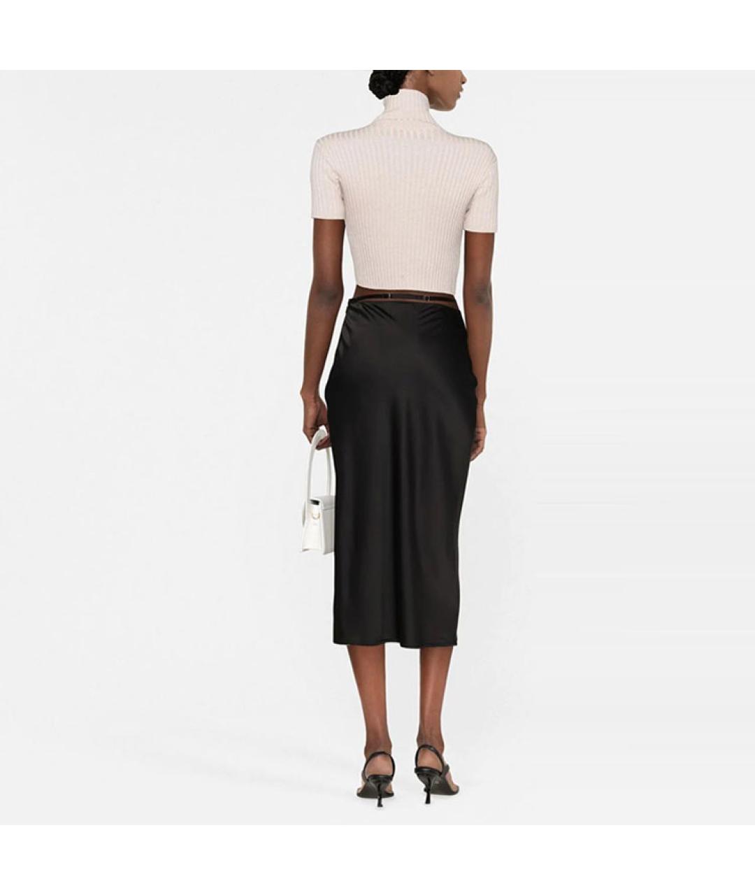 JACQUEMUS Черная юбка миди, фото 3